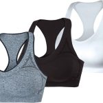 Seamless Racerback Sports Bra – Moderate Support Moisture-Wicking Bra for Women (1 or 3 Pack)